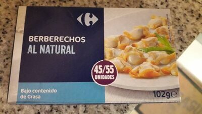 Berberechos al natural front packaging