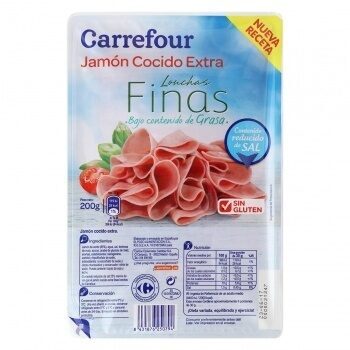 Jamon Cocido Extra Finas Lonchas Red.Sal