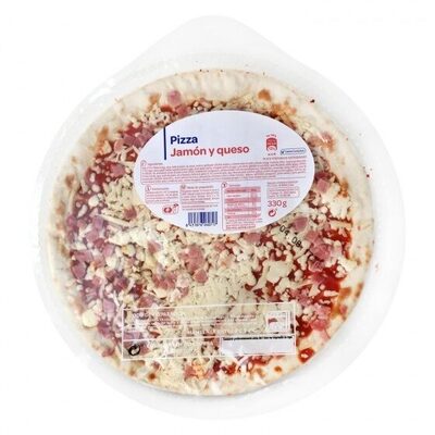 Pizza jamón y queso