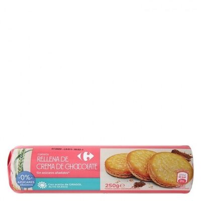 Galleta rellena chocolate s/azúcares añadidos