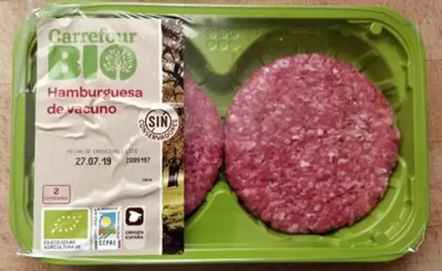 Hamburguesas de Vacuno ECO front packaging
