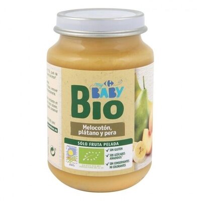Tarrito pera melocotón platano