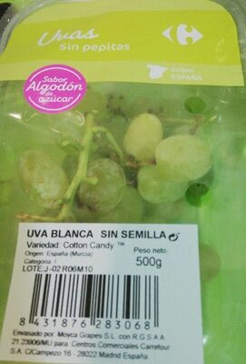 Uva sin pepita front packaging