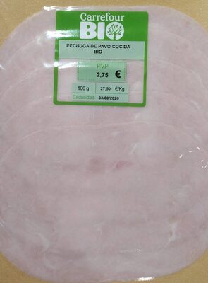 Pechuga de Pavo Cocida BIO