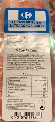 Palitos de surimi ultracongelados