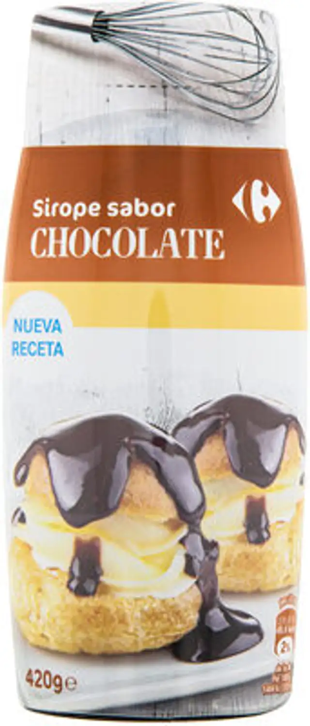 Sirope sabor chocolate front packaging