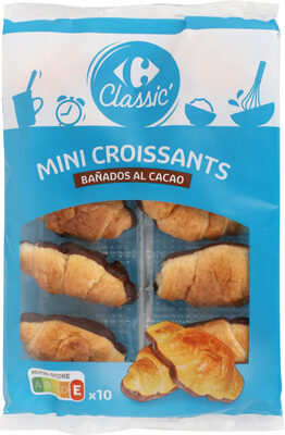 Mini croussants bañados al cacao