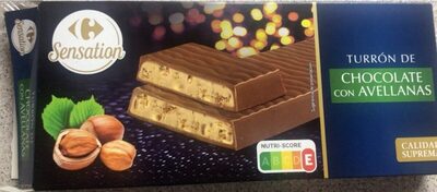 Turron de chocolate con avellana