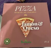 Pizza horno de piedra jamón  y queso