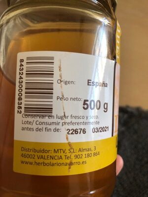 Unknown nutrition facts table