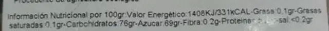 Sticks de jengibre nutrition facts table