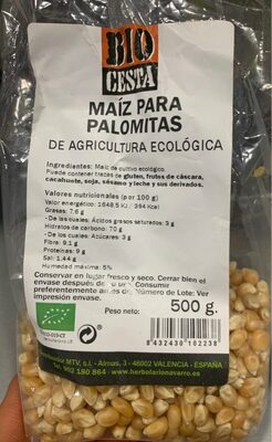 Maiz para palomitas