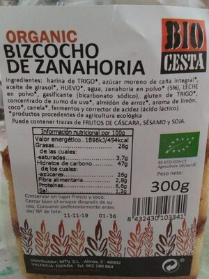 Bizcocho zanahoria