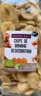 Chips de banana deshidratada front packaging