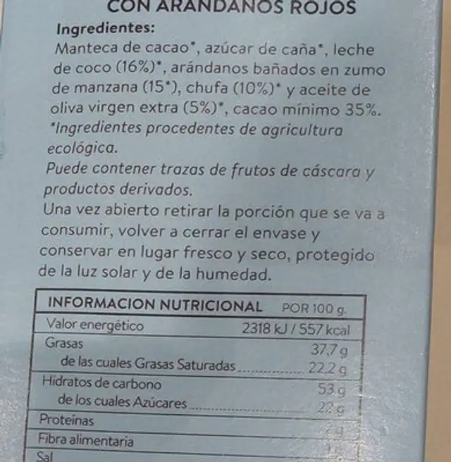 Unknown ingredients label