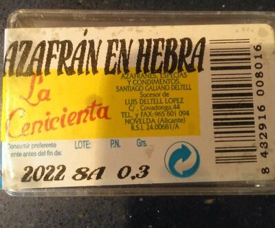 Azafrán en hebra