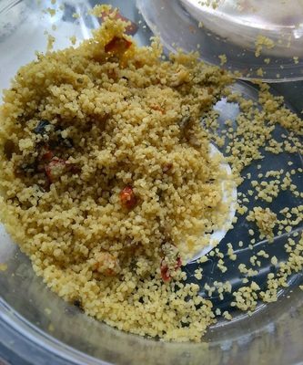 Tajine de poulet et semoule