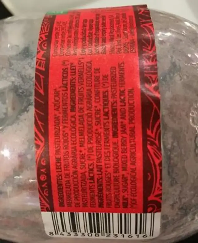 Yaourt ingredients label