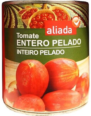 Tomate entero pelado front packaging