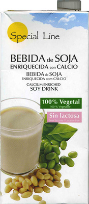 Bebida de soja enriquecida con calcio vegetal