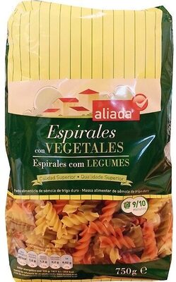 Espirales con vegetales