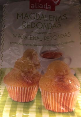 Magdalenas redondas envasadas individualmente