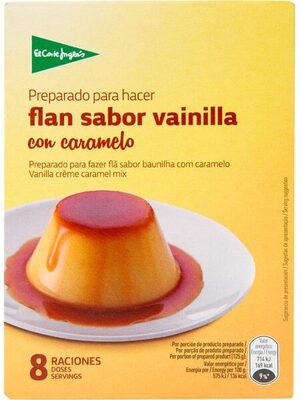 Preparado para hacer flan sabor vainilla con caramelo