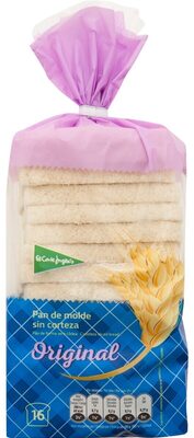 Pan de molde original sin corteza front packaging