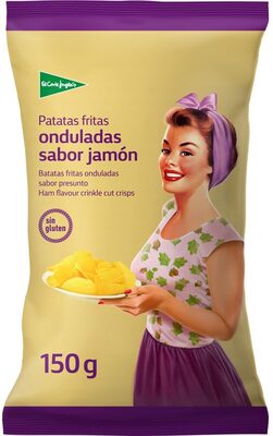 Patatas fritas onduladas sabor jamón