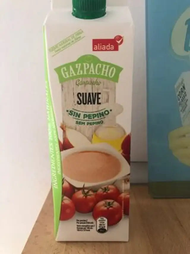 Gazpacho suave sin pepino front packaging
