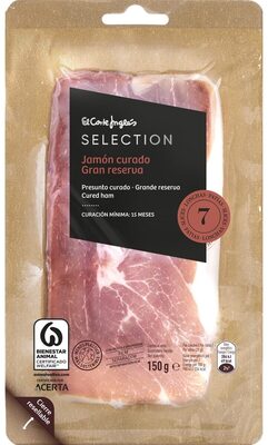 Jamón curado gran reserva lonchas front packaging