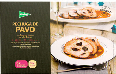 Pechuga de pavo mechada con ciruelas en salsa de uvas front packaging