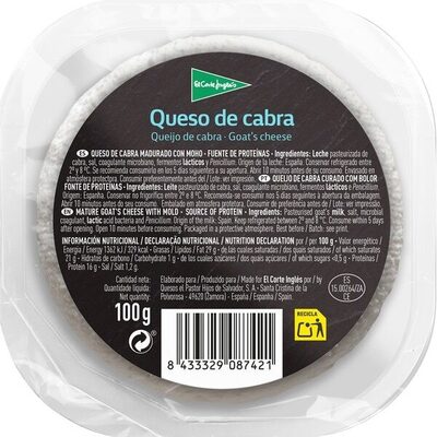 Queso de cabra medallón front packaging