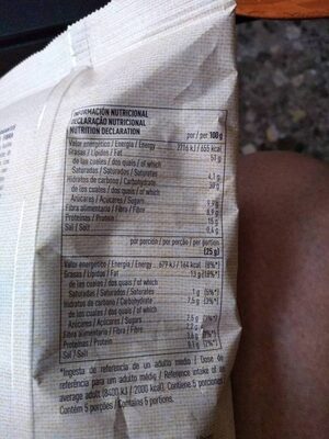 Pipón tostado salado nutrition facts table