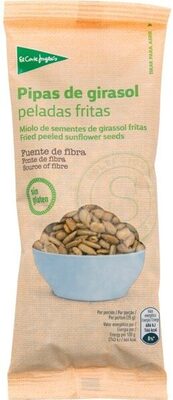 Pipas de girasol peladas fritas