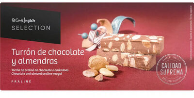Turrón de chocolate y almendras praliné