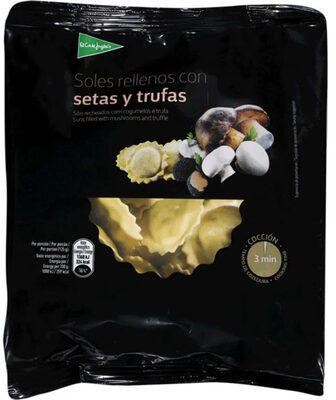 Soles rellenos con setas y trufa