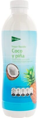 Yogur líquido coco y piña front packaging