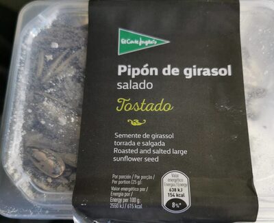 Pipón de girasol salado tostado