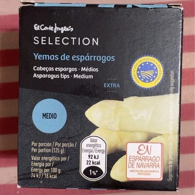 Yemas de espárragos front packaging