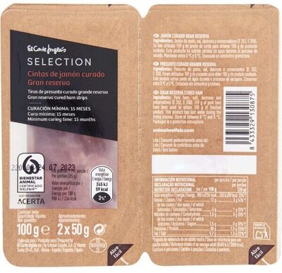 Cintas de jamón curado gran reserva