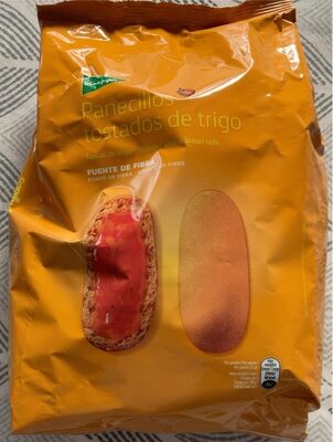 Panecillos tostados de trigo front packaging