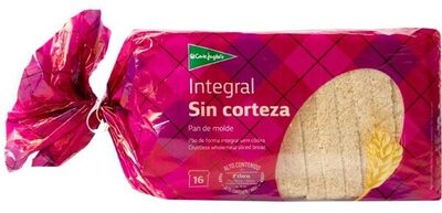 Pan de molde sin corteza integral de trigo