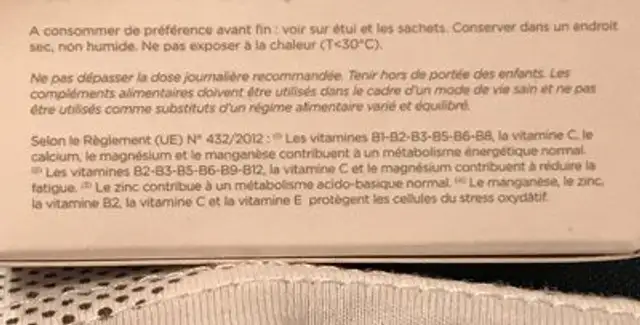 Inovance Oligovance 14 Sachets ingredients label