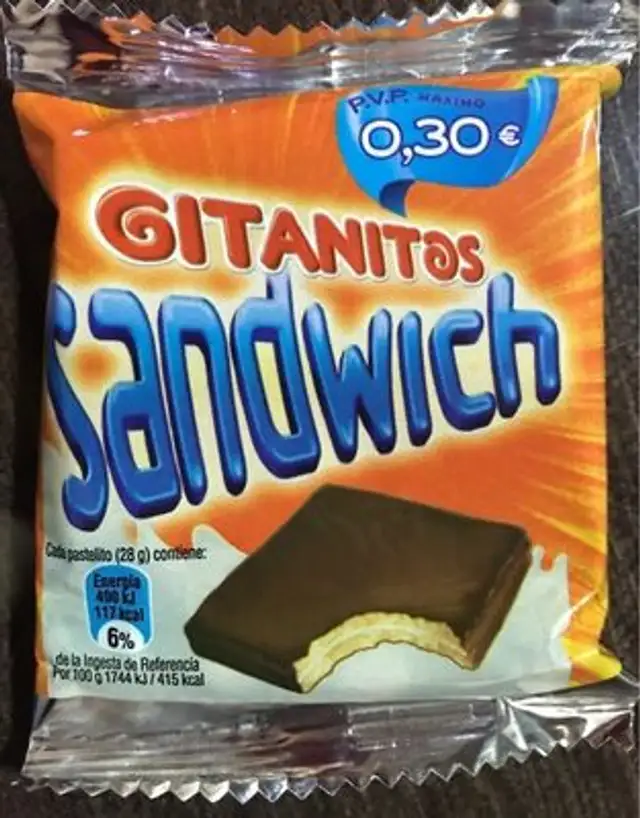 Gitanitos Sandwich front packaging