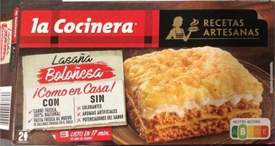 Lasaña boloñesa front packaging