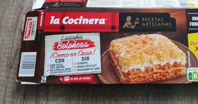 Lasaña Boloñesa front packaging