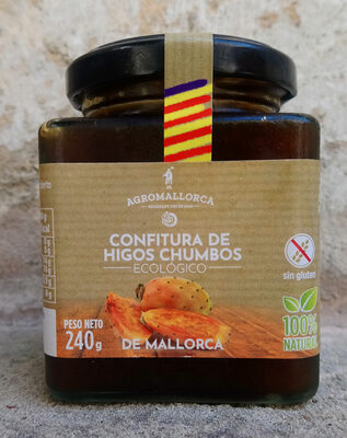 Confitura de higos chumbos ecológicos de Mallorca front packaging