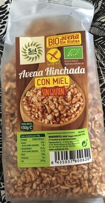 Avena Hinchada con Miel front packaging