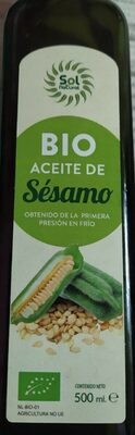 Bio aceite de sésamo front packaging